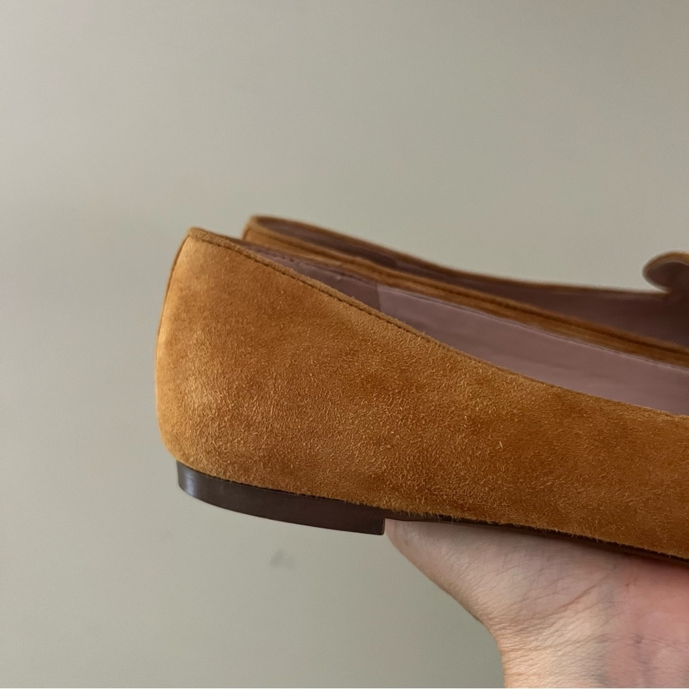 J. Crew Women's Suede Smoking Loafers in Camel - Picture 3 of 9